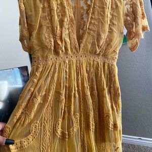 Yellow flowy dress